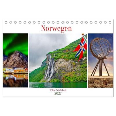 Norwegen - Wilde Schönheit (Tischkalender 2027 DIN A5 quer), CALVENDO Monatskalender