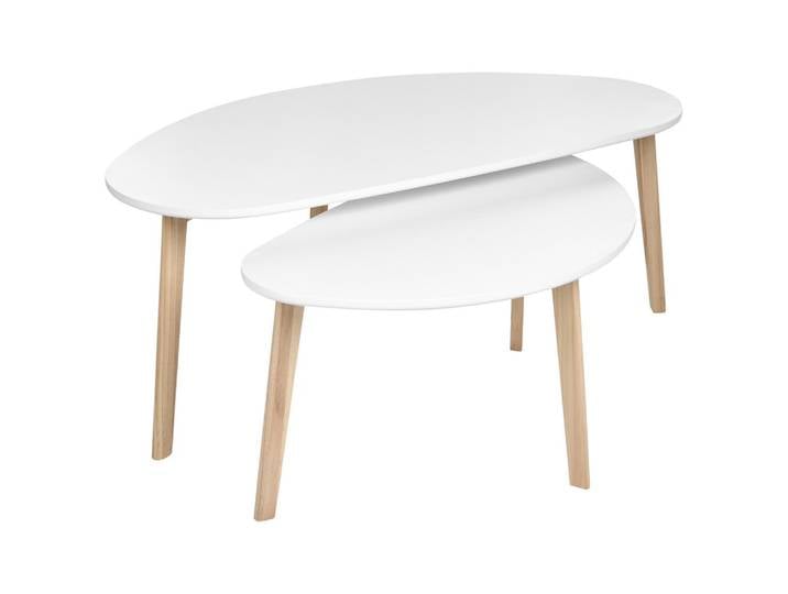 COUCHTISCH 2er-Set Weiß