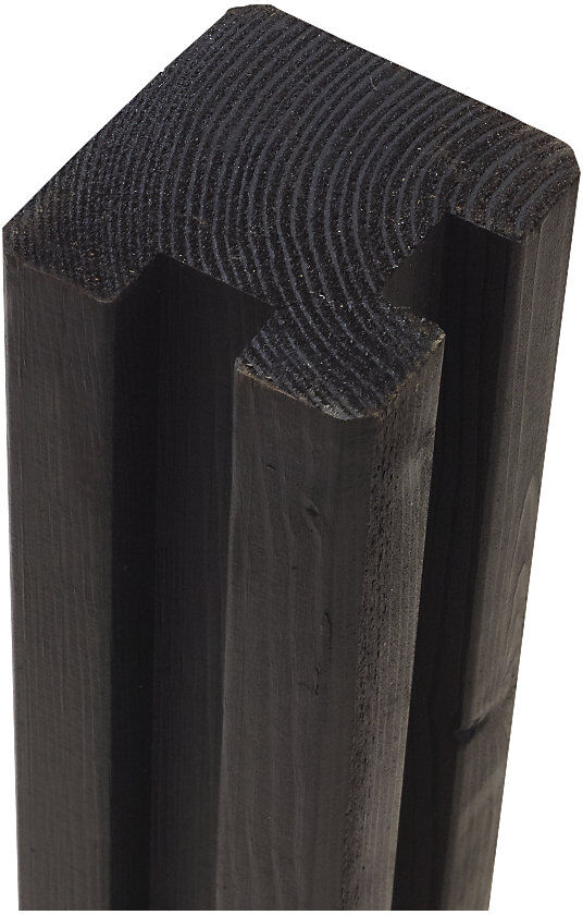 kaiserkraft Profilpfosten, Ecke, 2 Spuren, Höhe 2680 mm, schwarz