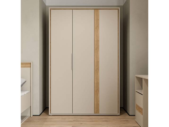 Armoire 126cm Beige/Marron