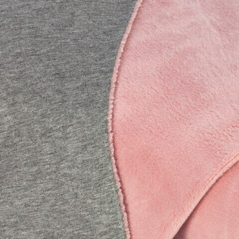 Alpenfleece "Bicolor", grau-melange/rosa
