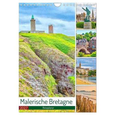Malerische Bretagne - Reiseplaner (Wandkalender 2027 DIN A4 hoch), CALVENDO Monatskalender