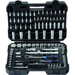 Projahn 1/4"+1/2" Steckschlüssel Satz 108tlg proficraft, 72 Zahn Knarren