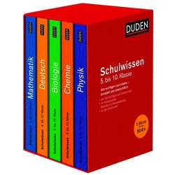 Duden Schulwissen 5. bis 10. Klasse 5 Bände, Schulbücher von Christa Pews-Hocke, Claudia Puhlfürst, Detlef Langermann, Lothar Meyer