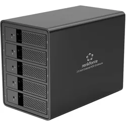 Renkforce RF-6647600 (3.5"), Festplattengehäuse, Schwarz