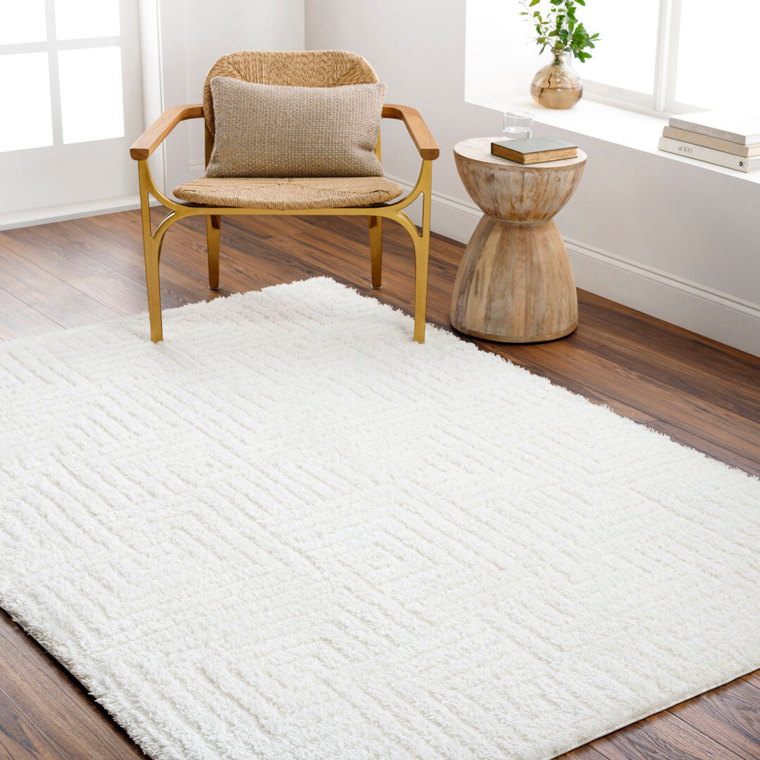 Langley Street Casanova Rectangle Abstract Washable Area Rug Ivory Rectangle 200cm x 275cm