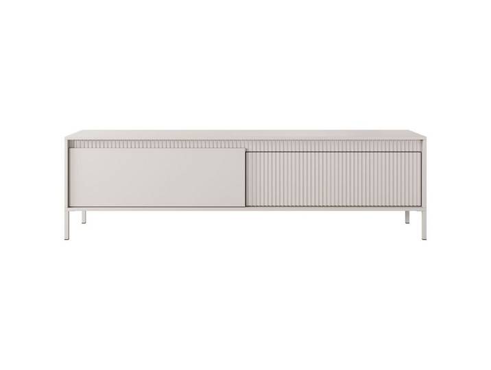 MOEBLO TV-Board RTV Rifaro E 187 2D (Geriffelte-Fronten, Lowboard Fernsehtisch TV Bank TV Tisch Fernseher Tisch TV Möbel, Push-to-open-Öffnung), (BxHxT):187x53x39 cm