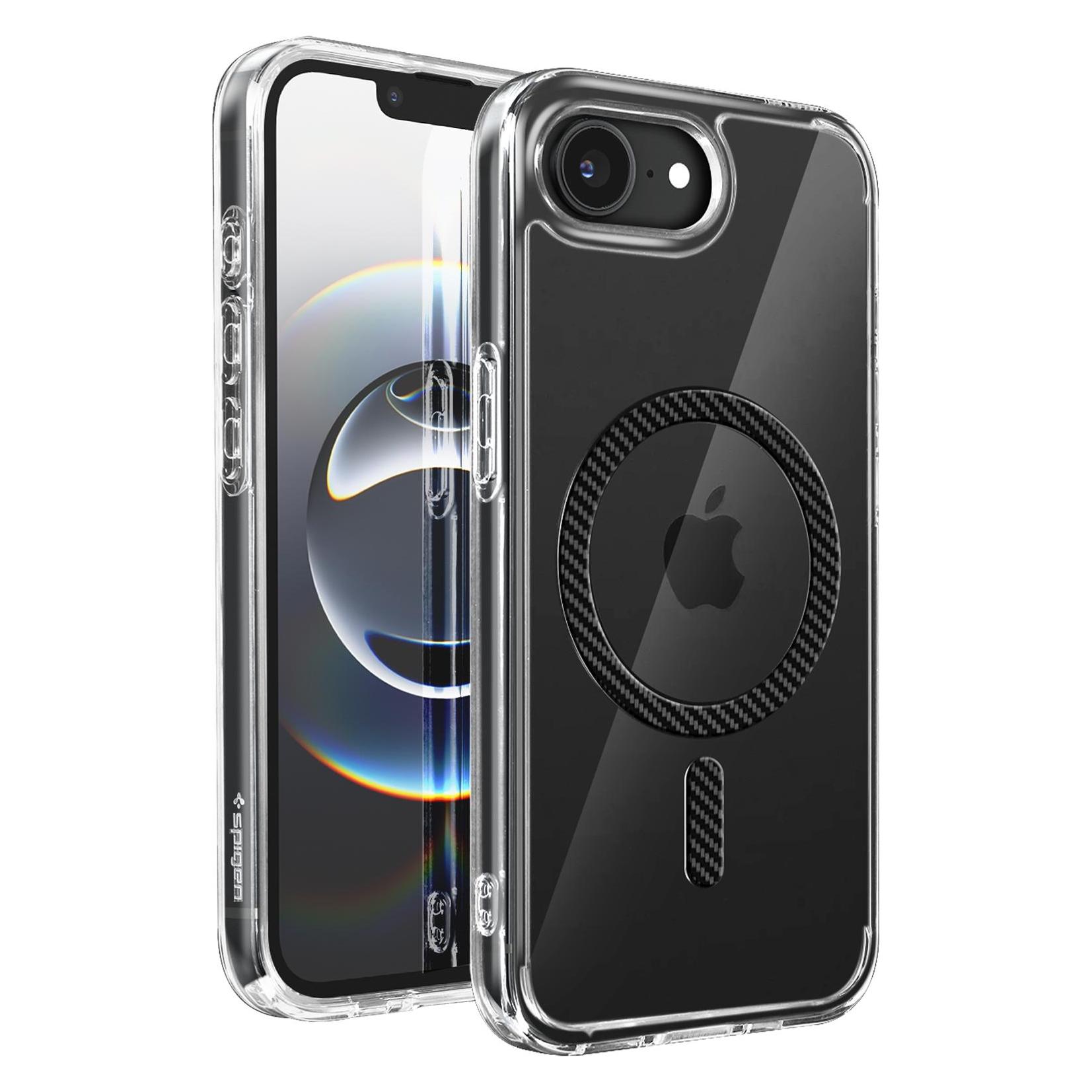 Spigen Ultra Hybrid MagFit Kunststoff Back Cover Durchsichtig/Schwarz Apple iPhone 16e (Apple iPhone 16e, Apple iPhone 17e) (ACS09140)