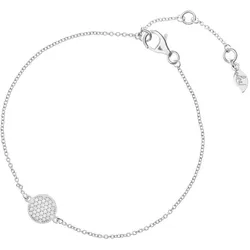 LEAF - ARMKETTE MIT ZIRKONIA - silber
