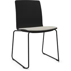 Profim Com K22V Besucherstuhl, Kufengestell, Schale aus Schichtholz, Sitz gepolstert frei konfigurierbar