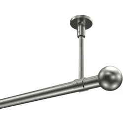 GARDINENSTANGE Sonette Luino 100 cm, 1-läufig, 20 mm Ø Edelstahl-Optik