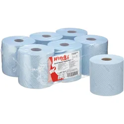 Antalis, Toilettenpapier, Aftørringspapir WypAll centerfeed blå 19,5cmx304m 1-lags 6rul/kar - (6 ruller pr. karton) (6 Stk.)