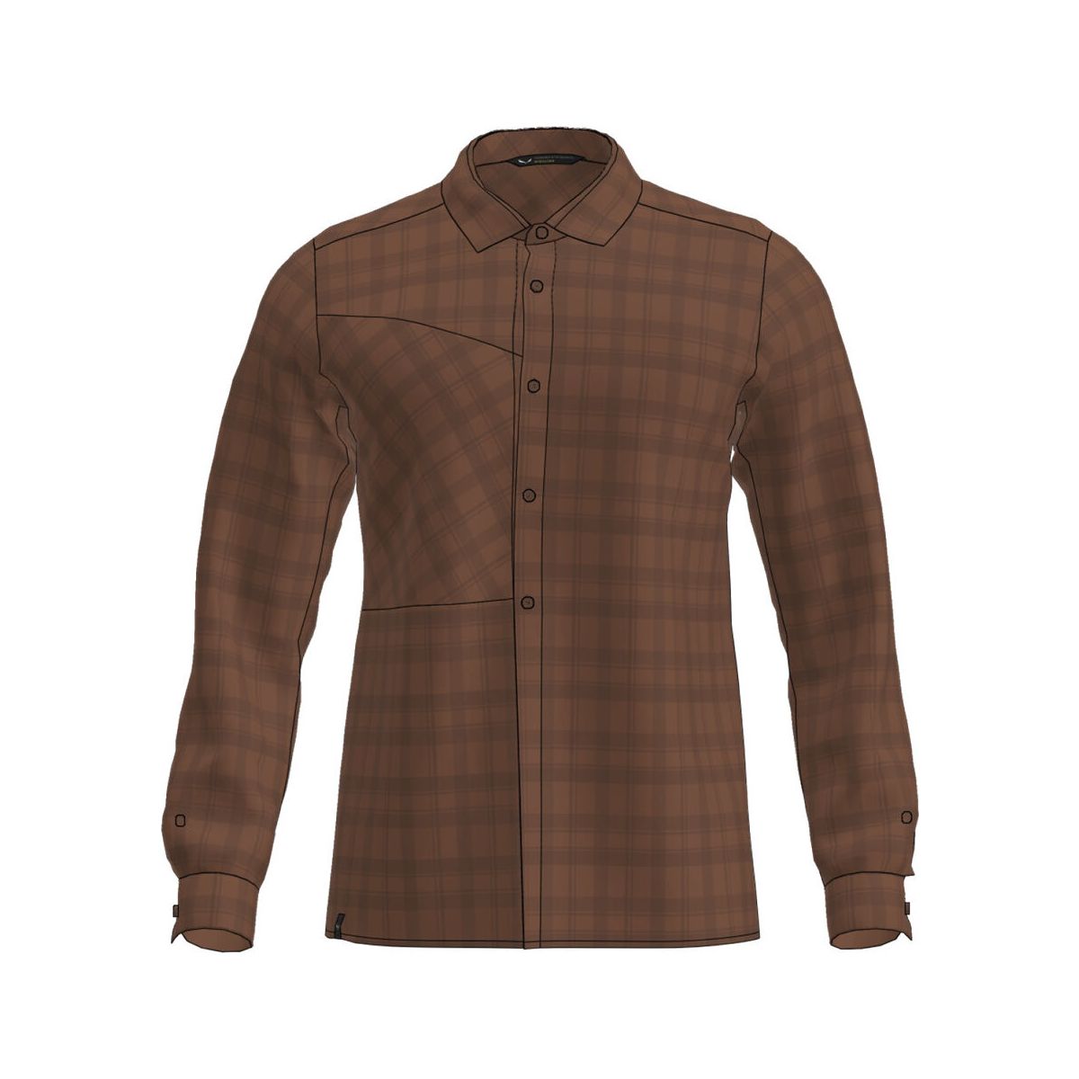 Salewa Fanes Flannel 5PL M Long Sleeve Shirt earth brown/chocolat (7679) 50/L 00-0000028446-7679-50/L