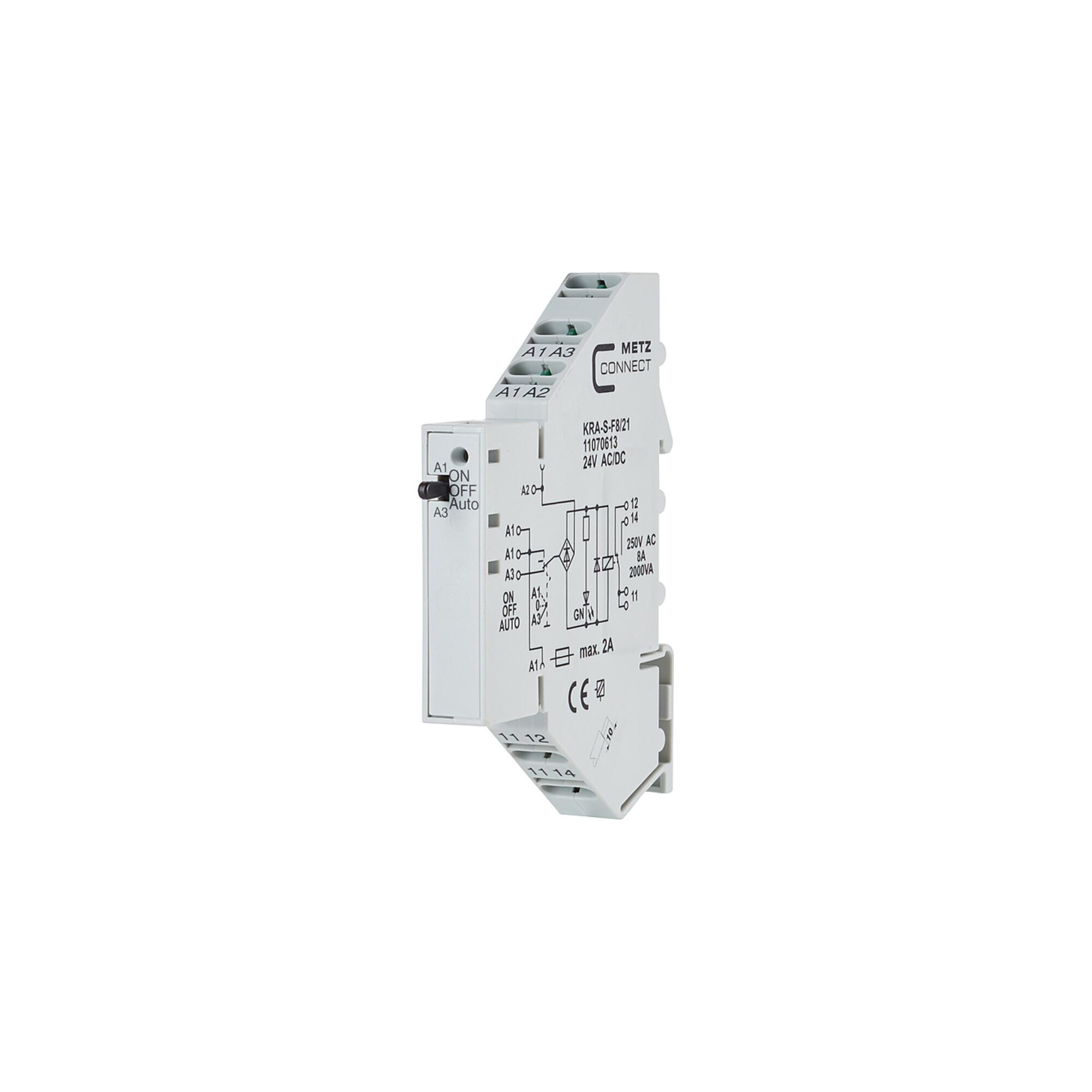 BTR NETCOM Koppelbaustein 24AC/DC KRA-S-F8/21 1W ; Metz Connect (11070613)