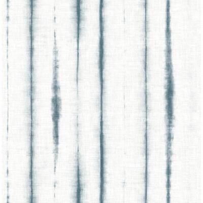 A-Street Prints Orleans Teal Shibori Faux Linen Wallpaper