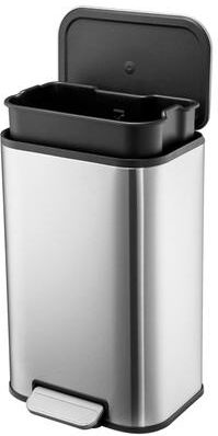Garvee 8 Gallon Stainless Steel Trash Can with Lid Foot Pedal & Inner Bucket