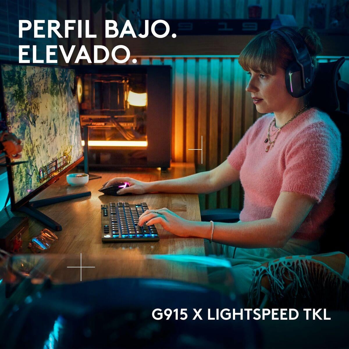 Logitech G G915 X LIGHTSPEED TKL Mechanisch Gaming Toetsenbord met RGB LED-verlichting, Zwart
