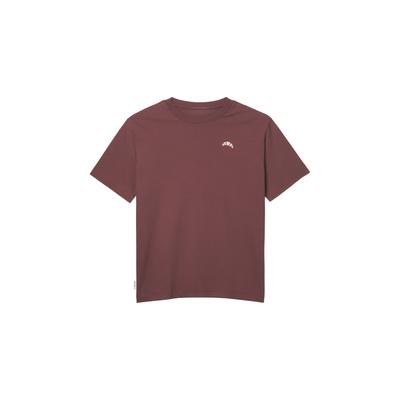 T-Shirt KLEINIGKEIT "Kleinigkeit Croissant Amour T-Shirt Girls", Damen, Gr. M, braun (schwarz cherry), 100% Baumwolle, bedruckt, normal, Rundhals, Shirts T-Shirt