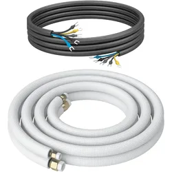 Kältebringer® 1-15m Kältemittelleitung 1/4“ + 3/8" Montage-Set für Split-Klimaanlage (5-adrig)