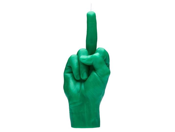 Kerze F*ck you Grün