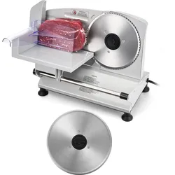 VEVOR Allesschneider Fleischschneider 150 W 65–90U/min Aufschnittmaschine mit 17 cm Klinge Fleischschneidemaschine mit 0–15 mm einstellbarer Dicke für Gefrorenes Fleisch Schinken Prime Steak