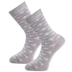 Trofe Bamboo Flower Socks 2P Grau Gr 35/38 Damen