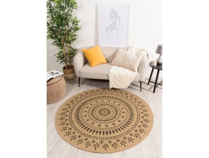 Tapis - NAZAR RUGS - NATURE - 160x160 cm - Noir - Motif Oriental