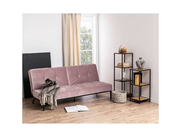 Étagère IX Étagères : MDF panneau de fibres à densité moyenne enduit Structure : fer enduit par poudrage Marron/Noir 83cm
