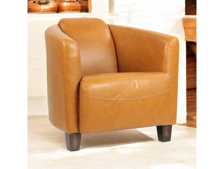 Fauteuil Club Georgio en Cuir - Tan