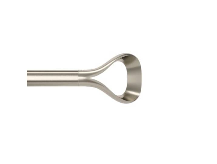 Umbra Loop Ausziehbare Gardinenstange Teleskop, 107-305 cm, Nickel Edelstahl, schlaufenförmiges Endstück als Halterung, für viele Fenstergrößen, inklusive Befestigungsmaterial
