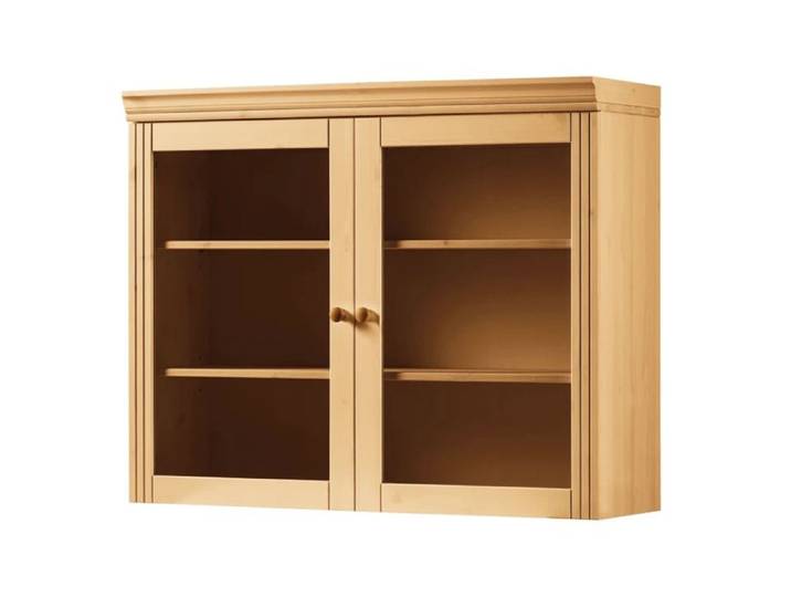 Anita-armoire Murale Avec 2 Portes Vitrées En Pin Marron