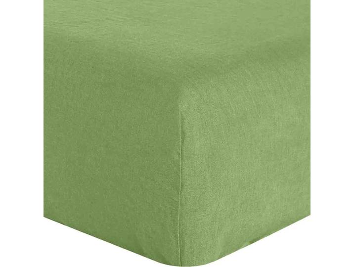 Drap housse en lin kiwi 180x200 cm