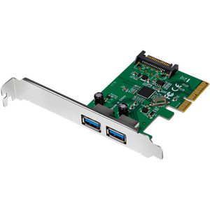 LogiLink PCI-Express-Karte PC0080 PCI Controller, mit 2x USB 3.1 SuperSpeed Buchsen