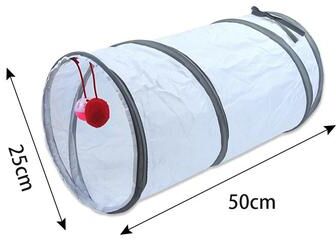 Inspire Select Foldable Cat Tunnel Toy Interactive Pet Play Tunnel Tube For Kittens & Indoor Cats 2 Shape Tunnel