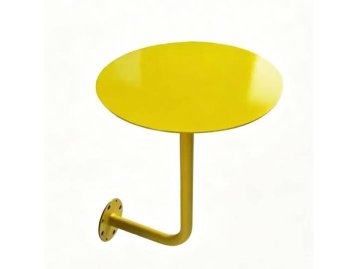 Fcttcd Moderner, Wandmontierter Beistelltisch, Runder Bartisch, Schwebender Beistelltisch, Für Cafés, Spas Und Fitnessstudios, Gelb Diameter 35cm Height 45cm