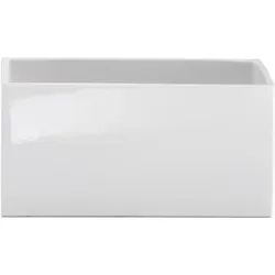 Porzellan Badezimmerbehälter 12 x 25 cm weiß