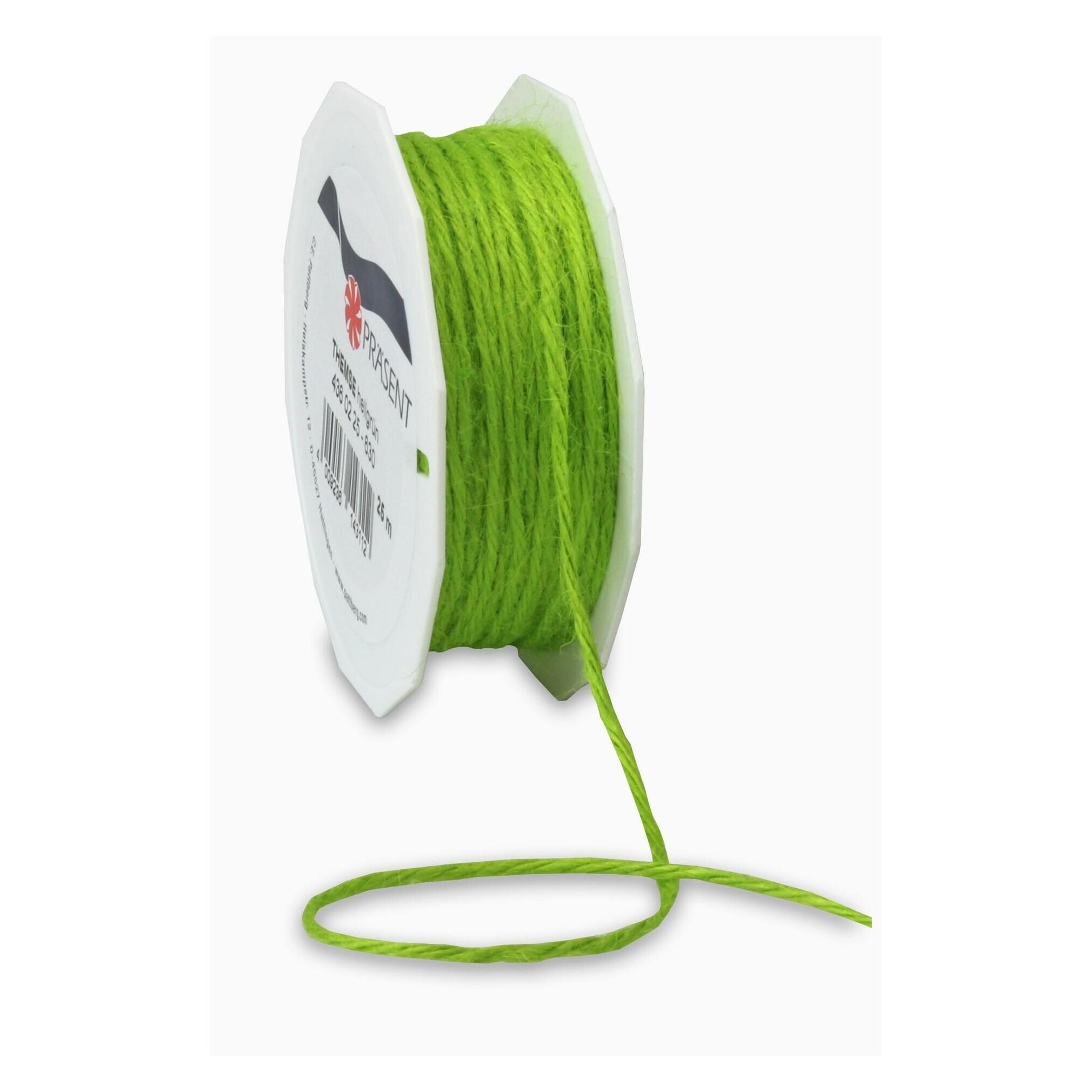 Präsent Kordel Jute matt hellgrün 2,0 mm x 25,0 m (4360225-035)