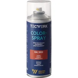 Tecwerk Colorspray feuerrot seidenmatt RAL 3000 400ml Spraydose