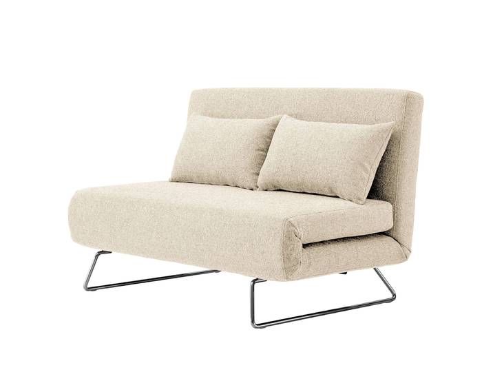 Schlafsofa FRIZZO Beige Webstoff Idil 130 x 86 x 81cm Modern
