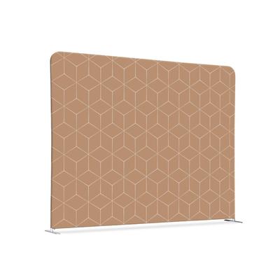 SHOWDOWN Displays Showdown Textil Raumteiler Basic - 150-150 Doppel Hexagon - Beige - Silberner Rahmen
