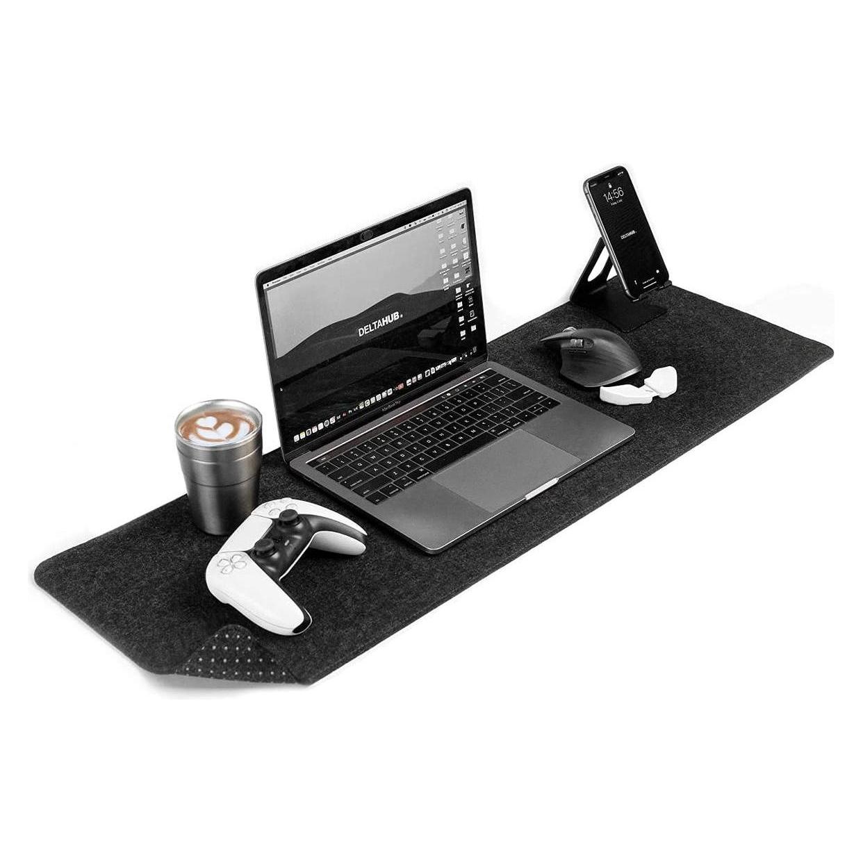 Deltahub Minimalistic Desk Pad -hiirimatto,, tummanharmaa (M) (DP-M-D)