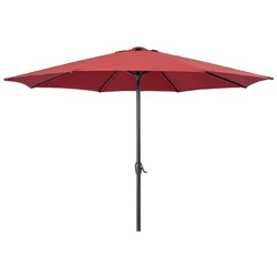 Sonnenschirm Kalife aus Aluminium, modern neigbar, Burgunder Rot, Ø 300 cm, mit winddichtem Kamin