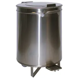 cookmax Abfalleimer 50 l ø 380 mm mit Fußpedal und Hub-Deckel 380 x 380 x 605 mm