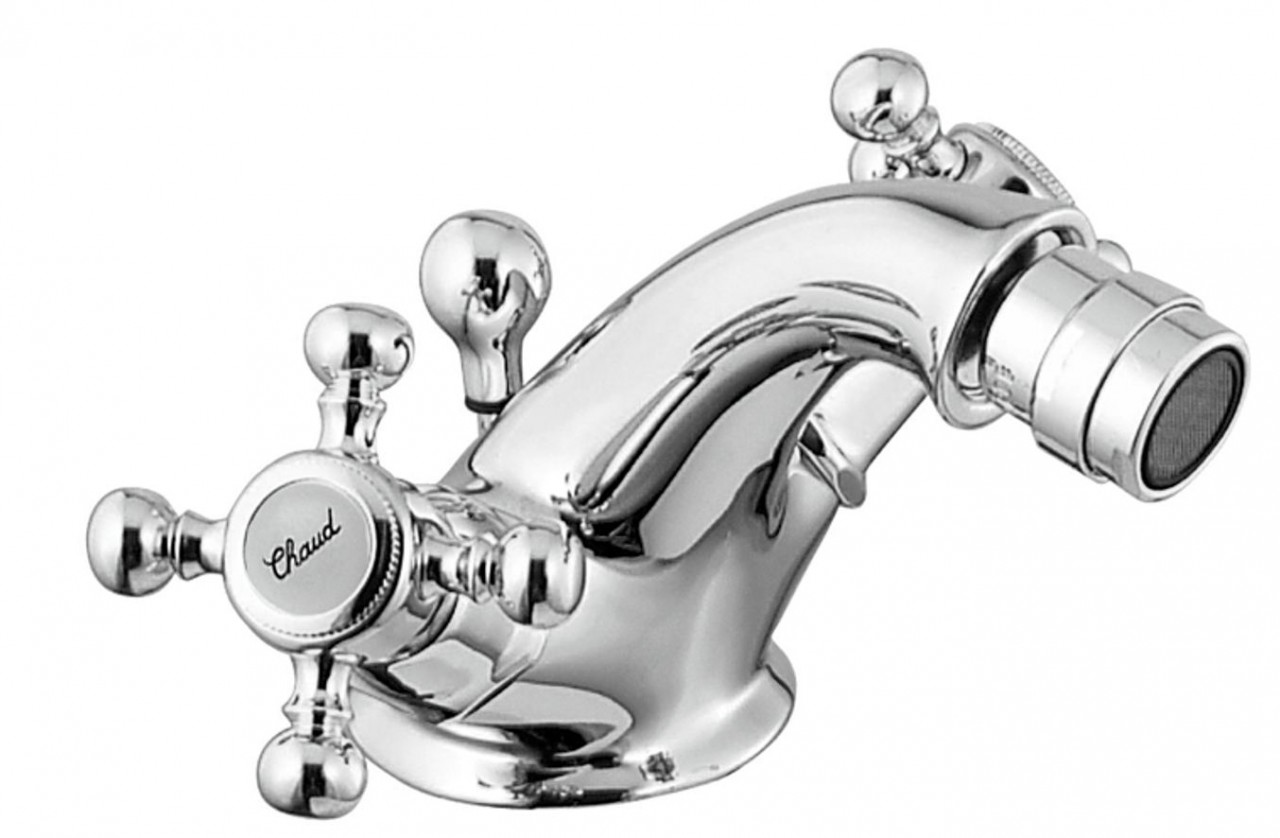 Herzbach Anais Bidetarmatur, mit Ablauf chrom-Gold, 32.463000.1.02 32.463000.1.02