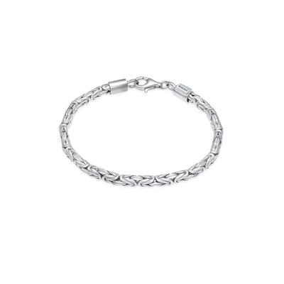 Armkette KUZZOI "Armband Herren Königskette Robust 925 Silber" Gr. 190, silber, Armbänder, Herren, 190, Silber 925 (Sterlingsilber), Armkette
