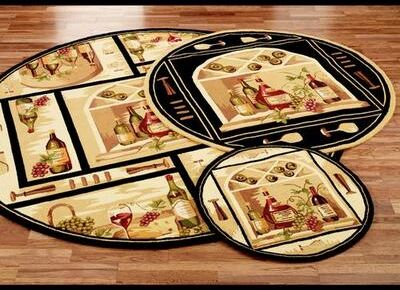 Safavieh "Wine Bottle Round Rug, 5'6"" Round, Black"