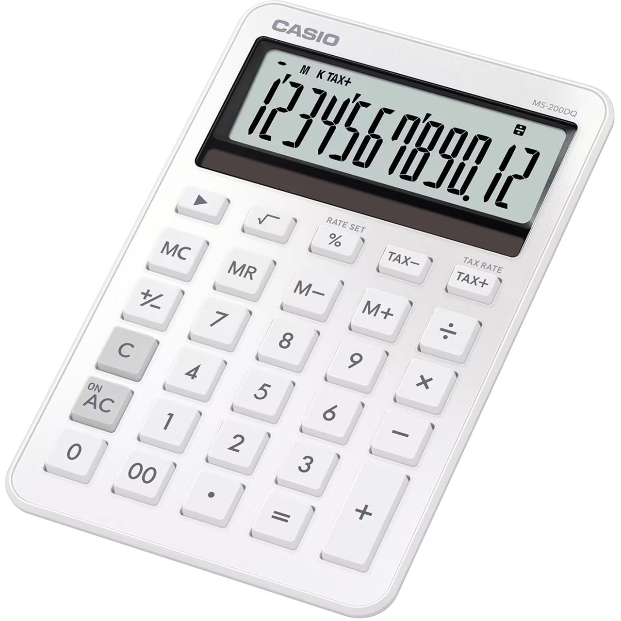 CASIO MS-200DQ-WE Taschenrechner seidiges weiß
