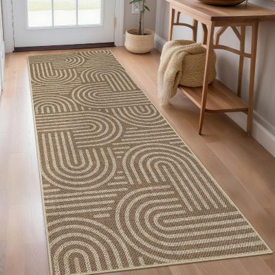 Garvee Modern Circles Easy Jute Area Rug