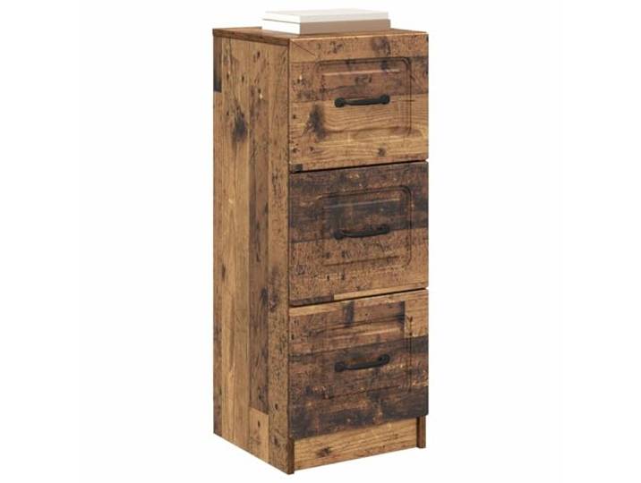 KTHLBRH Schrank mit Schubladen, antikes Holz, 33 x 34,5 x 87 cm Robustes Holz, 3 Schubladen, ergonomische Griffe, einfache Reinigung, Verwendung im Innenbereich