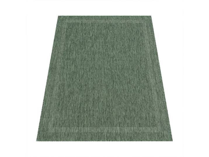 Teppich PACO HOME Roma 272 , grün, B:120cm H:4mm L:160cm, Polypropylen, Teppiche, Teppich, Flachgewebe, meliert, mit dezenter Bordüre, In- und Outdoor geeignet